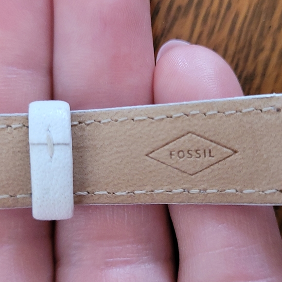 Fossil Jacqueline Date Leather Watch White & Rose Gold - Picture 7 of 12